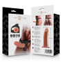 INTENSE - Hohler Harness mit Dildo 16 x 3 cm, flexibles und komfortables Material