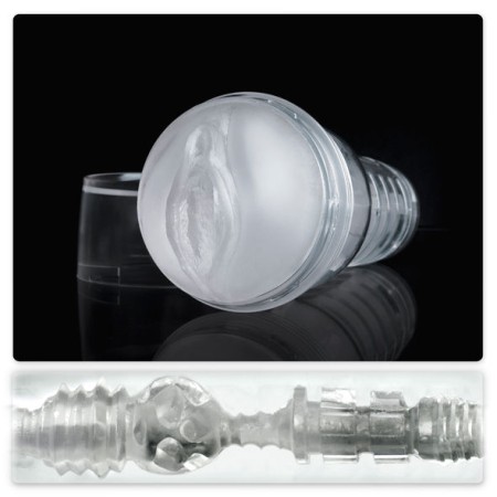 Fleshlight Ice Lady Crystal Vagina – Transparenter Masturbator aus hochwertigem Cyberskin