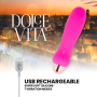 DOLCE VITA - Wiederaufladbarer Vibrator Five Rosa mit 7 Geschwindigkeiten
