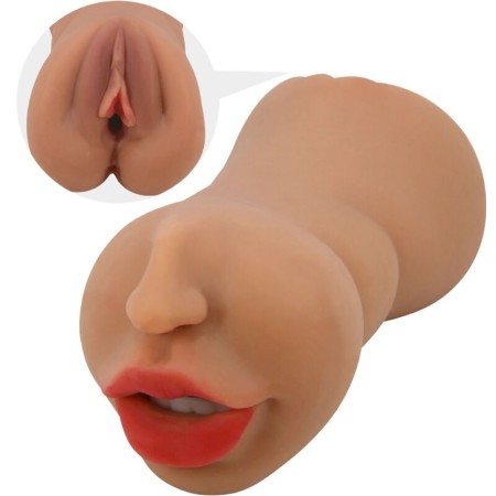 CRAZY BULL - ZOEY Doppel-Masturbator mit Mund & natürlicher Vagina