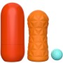 PRETTY LOVE Victoria Cheney Masturbator Orange - Wiederverwendbarer TPR Masturbator mit Spirale