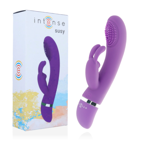INTENSE - SUSY Silikon Rabbit Vibrator mit Oszillation, Lila