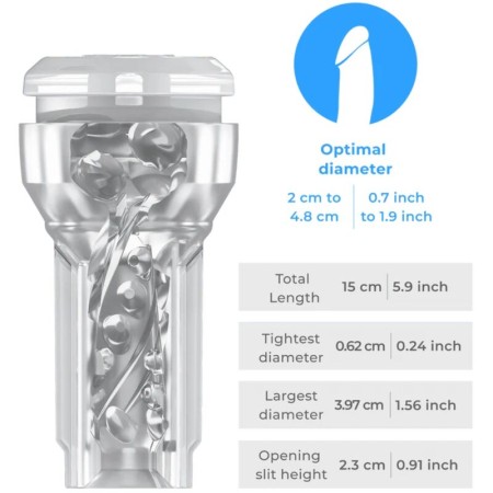 KIIROO Feel Pocket Stroker Crystal – Transparenter Taschenmasturbator