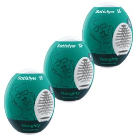 SATISFYER - 3 Masturbator-Eier NAUGHTY aus flexiblem Hydro-Active TPE