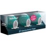 SATISFYER - 3 Masturbator-Eier NAUGHTY aus flexiblem Hydro-Active TPE