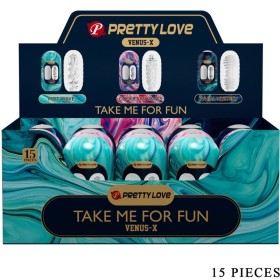 PRETTY LOVE VENUS X 15 Silikon Masturbator für Männer, Weiß