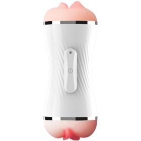 ARMONY Doppelmasturbator mit Vagina & Mund, 36 Vibrationsmodi, Weiß