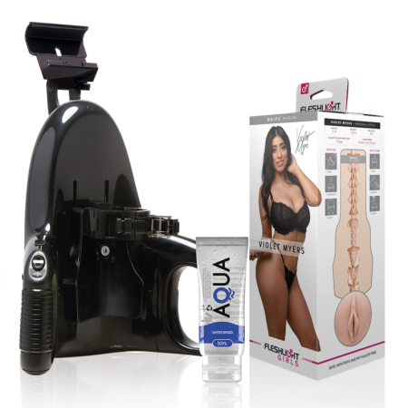 FLESHLIGHT - Violet Myers Waifu + Universal Launch + Aqua Quality Gleitmittel 50 ml