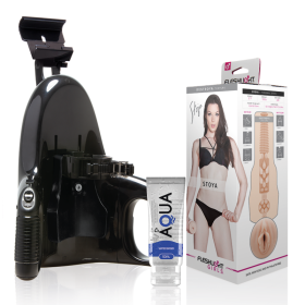 Fleshlight Girls - Vagina Stoya Destroya mit Universal Launch & Aqua Quality Gleitmittel 50 ml