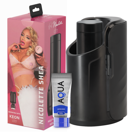 KIIROO KEON Automatischer Masturbator mit Feel Nicolette Shea Stroker & Aqua Quality Gleitgel 50 ml