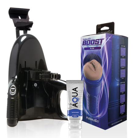 Fleshlight Boost Blow LM Flesh RP mit Universal Launch und Aqua Quality Gleitmittel 50 ml