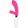 GLOSSY - JACKSON RABBIT ROSA Silikon-Massagestab mit 10 Vibrationsmodi