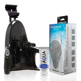 Fleshlight Go Masturbator Torque Ice mit Universal Launch und Aqua Quality Gleitgel 50 ml