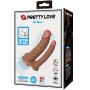 PRETTY LOVE Hulbert Doppel-Dildo mit realistischer Vibration Mulatto