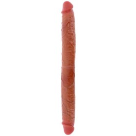 GET REAL - Doppelter Silikon-Dildo Caramel 46 cm mit beweglicher Vorhaut