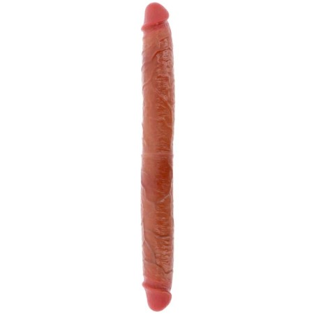 GET REAL - Doppelter Silikon-Dildo Caramel 46 cm mit beweglicher Vorhaut