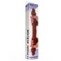 GET REAL - Doppelter Silikon-Dildo Caramel 46 cm mit beweglicher Vorhaut