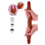 GET REAL - Doppelter Silikon-Dildo Caramel 40 cm mit beweglicher Vorhaut
