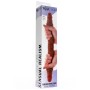 GET REAL - Doppelter Silikon-Dildo Caramel 40 cm mit beweglicher Vorhaut