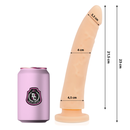 DELTA CLUB - Realistischer Dildo aus medizinischem Silikon 23 cm x 4,5 cm