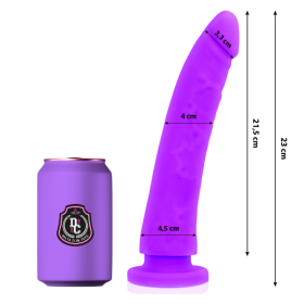 DELTA CLUB - Realistischer lila Dildo aus medizinischem Silikon, 23 cm Länge, 4,5 cm Durchmesser
