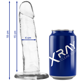 X RAY - Klarer realistischer Dildo 18 cm - Ø 4 cm