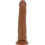 PRETTY LOVE - Sharife realistischer Dildo 25 cm Braun mit Saugbasis