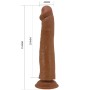 PRETTY LOVE - Sharife realistischer Dildo 25 cm Braun mit Saugbasis