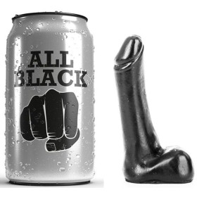 ALL BLACK - Dildo 9 cm - Schwarz, glatt, kompakt