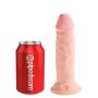 KING COCK - Dildo mit dreifacher Dichte 15 cm - realistisches Design mit starker Saugnapfhalterung