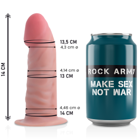 ROCKARMY Tiger Realistischer Dual-Density Dildo 14 cm mit Saugnapfbasis