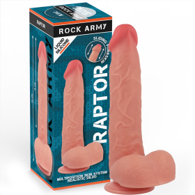ROCKARMY RAPTOR Realistischer Dildo aus flüssigem Silikon, 24 cm, Dual-Density