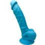 SILEXD Modell 1 Realistischer Premium Silikon-Dildo Silexpan Blau 17,5 cm