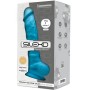SILEXD Modell 1 Realistischer Premium Silikon-Dildo Silexpan Blau 17,5 cm