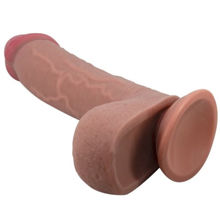 PRETTY LOVE Sliding Skin Serie realistischer Dildo mit Saugnapf Mulatto 23,4 cm