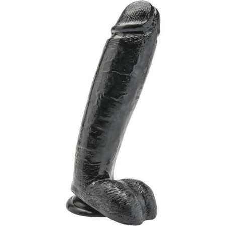 GET REAL - Realistischer Dildo 25,5 cm mit Hoden, Schwarz