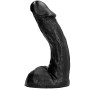ALL BLACK - Dildo 23 cm Mittelgroß Flexibel aus PVC