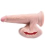 KING COCK PLUS 3D Dildo mit schwingenden Hoden 20,3 cm - Realistisches TPE, Saugnapf, triple Dichte