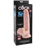 KING COCK PLUS 3D Dildo mit schwingenden Hoden 20,3 cm - Realistisches TPE, Saugnapf, triple Dichte