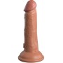 KING COCK Elite Realistischer Dildo Vibrator aus Silikon 15,2 cm Karamell