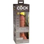 KING COCK Elite Realistischer Dildo Vibrator aus Silikon 15,2 cm Karamell