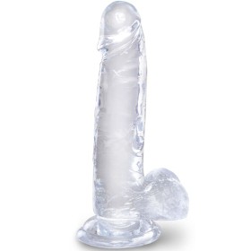 KING COCK - Transparenter realistischer Penis mit Hoden 15,2 cm