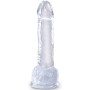 KING COCK - Transparenter realistischer Penis mit Hoden 15,2 cm
