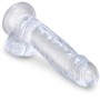 KING COCK - Transparenter realistischer Penis mit Hoden 15,2 cm