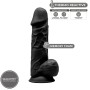 SILEXD Modell 1 Realistischer Penis aus Premium Silexpan Silikon Schwarz 21,5 cm