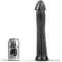 ALL BLACK - Plug Dildo 31 cm aus PVC mit weicher Oberfläche
