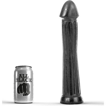 ALL BLACK - Plug Dildo 31 cm aus PVC mit weicher Oberfläche