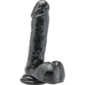 GET REAL - Realistischer Dildo 18 cm mit Hoden in Schwarz