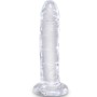 KING COCK - Klarer realistischer Penis 15,5 cm transparent