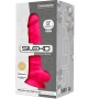 SILEXD Modell 1 Realistischer Penis aus Premium Silexpan Silikon Fuchsia 20 cm